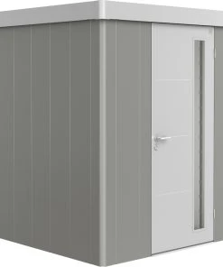 Biohort Gerätehaus Neo 1A 2.1 180 X 180 Cm Quarzgrau/silber Standardtür