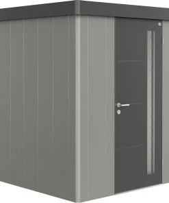 Biohort Gerätehaus Neo 1A 2.3 180 X 180 Cm Quarzgrau/dunkelgrau Standardtür