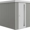 Biohort Gerätehaus Neo 2A 2.1 180 X 236 Cm Quarzgrau/silber Standardtür -Weka Shop 9003414870079