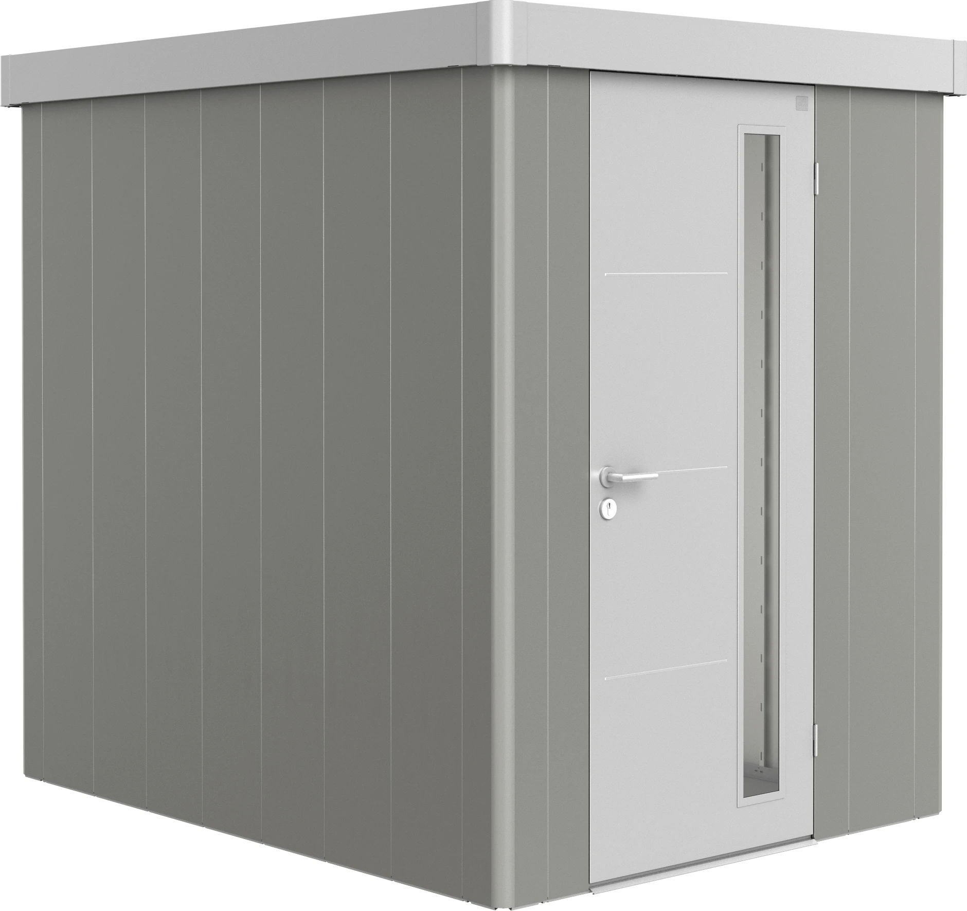 Biohort Gerätehaus Neo 2A 2.1 180 X 236 Cm Quarzgrau/silber Standardtür 3 Biohort Gerätehaus Neo 2A 2.1 180 X 236 Cm Quarzgrau/silber Standardtür