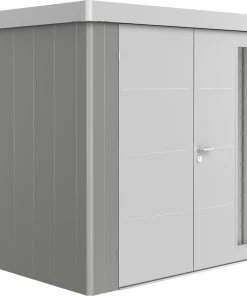 Biohort Gerätehaus Neo 1B 2.1 236 X 180 Cm Quarzgrau/silber Doppeltür