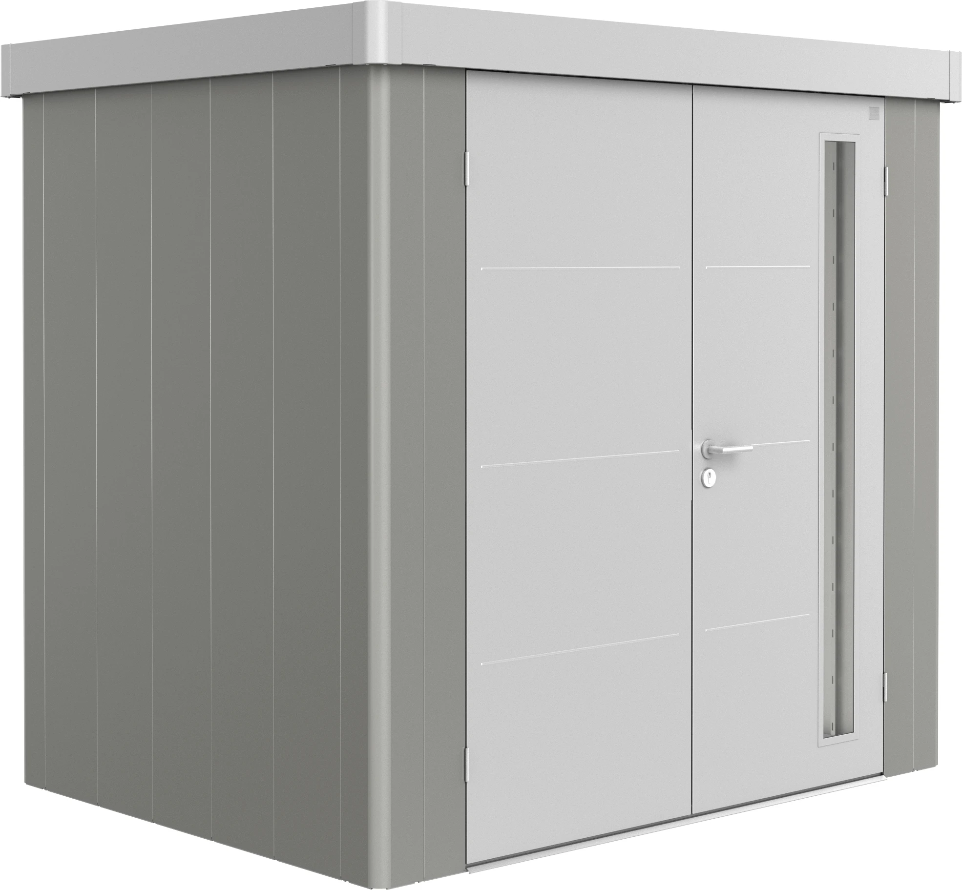 Biohort Gerätehaus Neo 1B 2.1 236 X 180 Cm Quarzgrau/silber Doppeltür 3 Biohort Gerätehaus Neo 1B 2.1 236 X 180 Cm Quarzgrau/silber Doppeltür