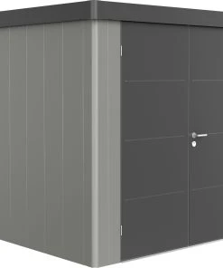 Biohort Gerätehaus Neo 2B 2.3 236 X 236 Cm Quarzgrau/dunkelgrau Doppeltür