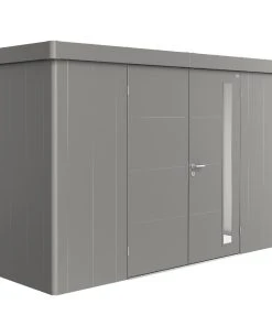 Biohort Gerätehaus Neo 1D 348 X 180 Cm Quarzgrau Doppeltür