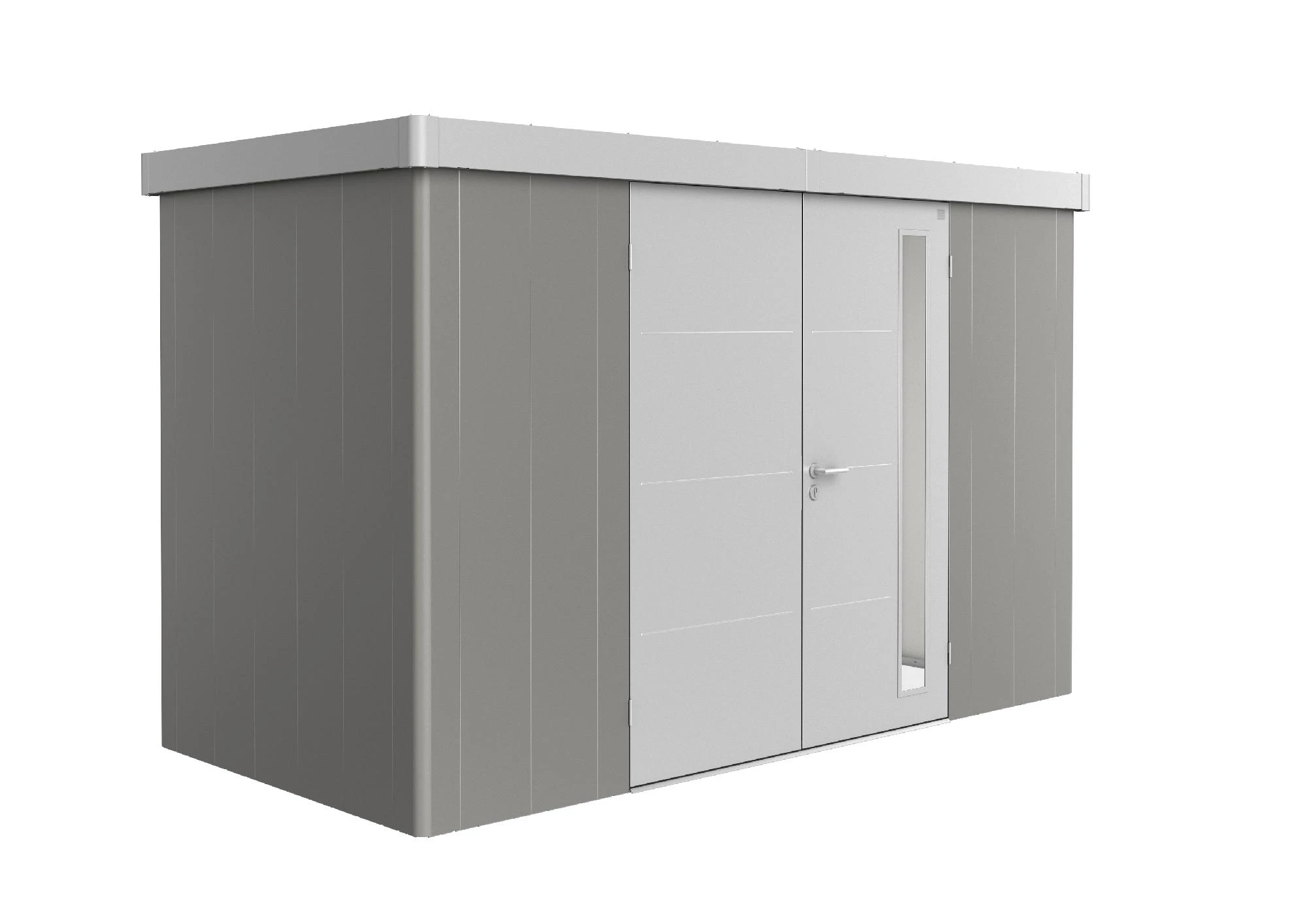 Biohort Gerätehaus Neo 1D 2.1 348 X 180 Cm Quarzgrau/silber Doppeltür 3 Biohort Gerätehaus Neo 1D 2.1 348 X 180 Cm Quarzgrau/silber Doppeltür