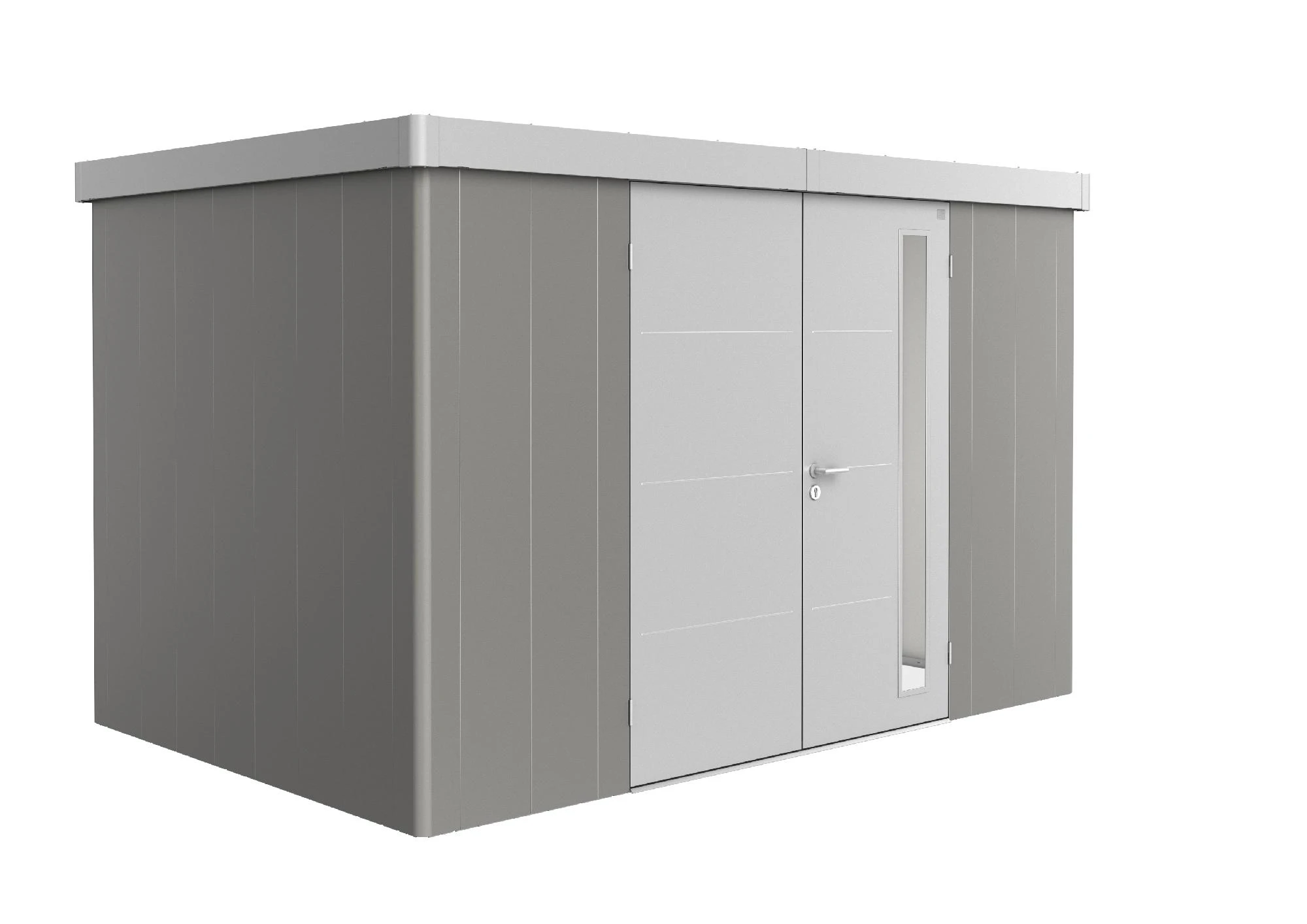 Biohort Gerätehaus Neo 2D 2.1 348 X 236 Cm Quarzgrau/silber Doppeltür 3 Biohort Gerätehaus Neo 2D 2.1 348 X 236 Cm Quarzgrau/silber Doppeltür