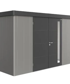 Biohort Gerätehaus Neo 2D 2.3 348 X 236 Cm Quarzgrau/dunkelgrau Doppeltür