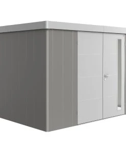 Biohort Gerätehaus Neo 3D 2.1 348 X 292 Cm Quarzgrau/silber Doppeltür