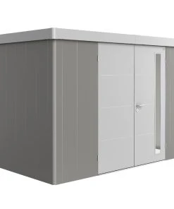 Biohort Gerätehaus Neo 4D 2.1 348 X 348 Cm Quarzgrau/silber Doppeltür